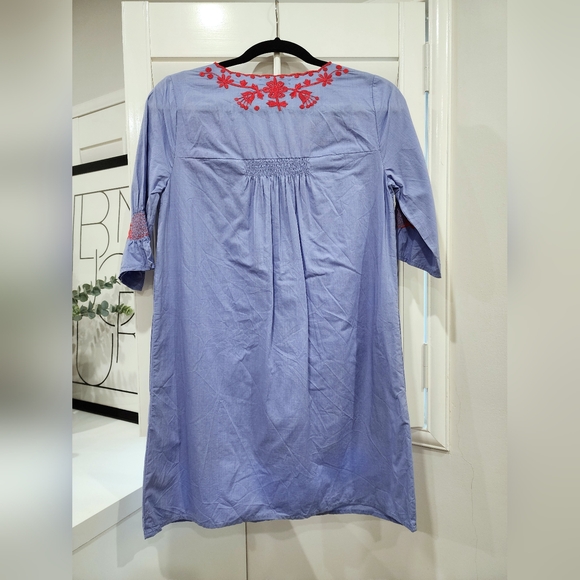EUC Madewell Embroidered Short Dress - Picture 4 of 5